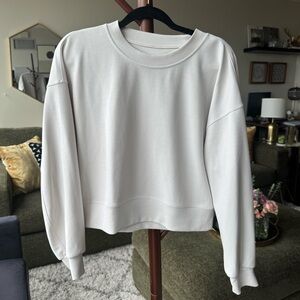Lululemon Athletica White Crew Neck Sweater